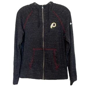 Nike NFL Redskins football full zip up jacket womens size medium, gray